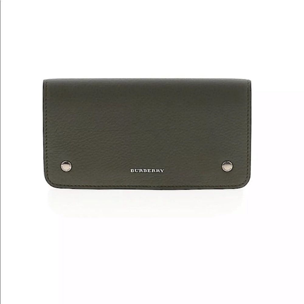 Burberry wallet, hunter green leather